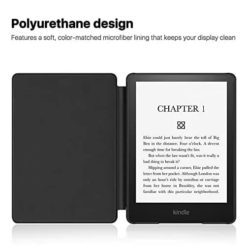TNP Products Kindle Paperwhite 11th Gen Case, 6.8-Inch PU Leather, Almond Blossom | Smart Auto Sleep Wake Folio thumbnail 6