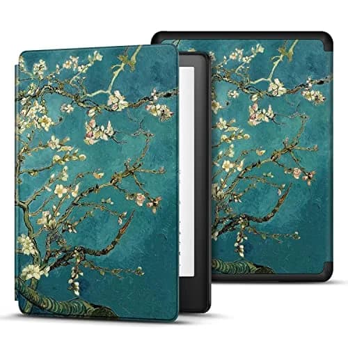 TNP Products Kindle Paperwhite 11th Gen Case, 6.8-Inch PU Leather, Almond Blossom | Smart Auto Sleep Wake Folio thumbnail 3