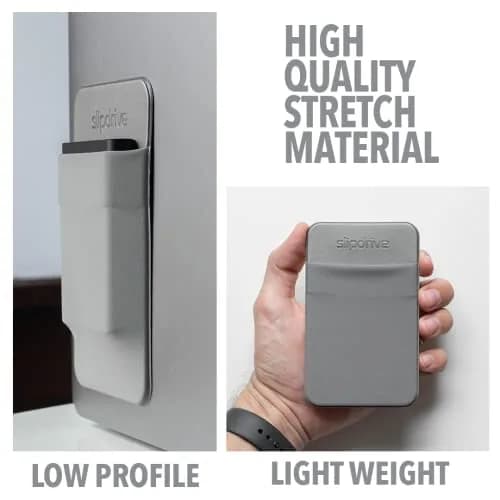 Slipdrive Gray Portable Hard Drive Sleeve for Laptop | 13 cm x 8.1 cm (5" x 3.2") Stick-on Case thumbnail 6