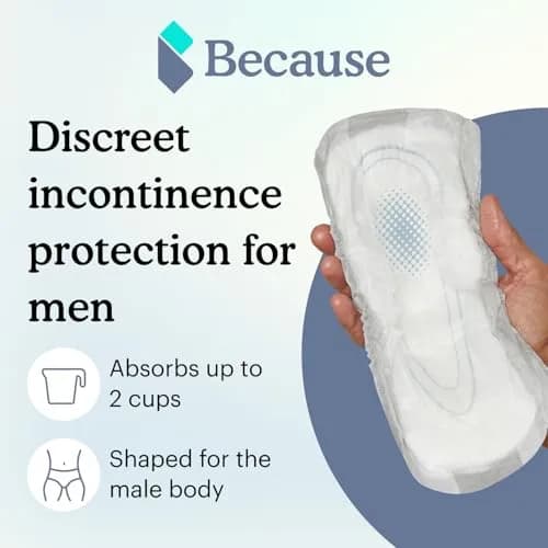Because Premium Guards for Men - 20 Count Pack | 2 Cups Absorbency, Discreet, Odor Control thumbnail 3
