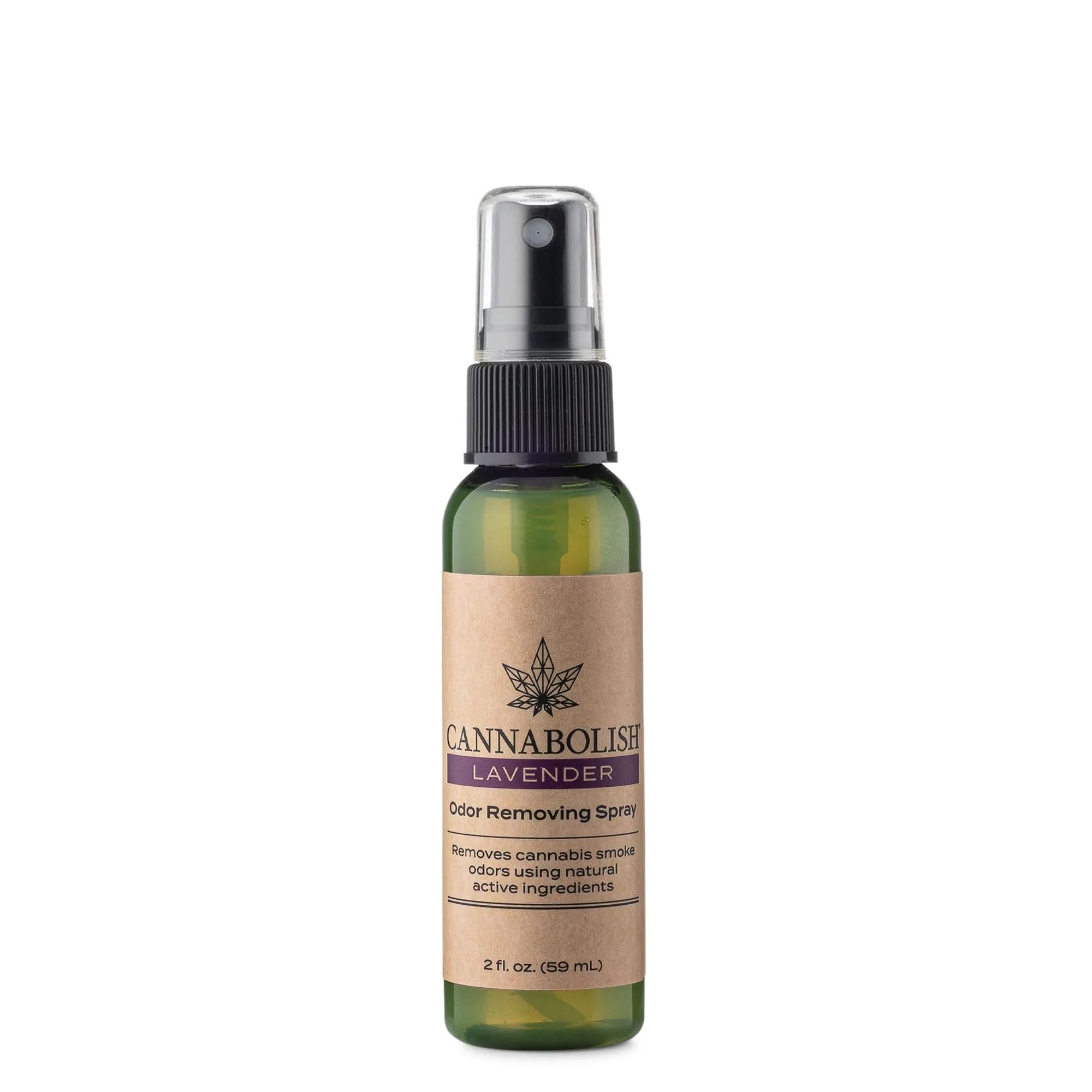 Cannabolish Wintergreen Smoke Odor Removing Spray 2 fl. oz. Travel Size | Natural, Safe Odor Control — Purple