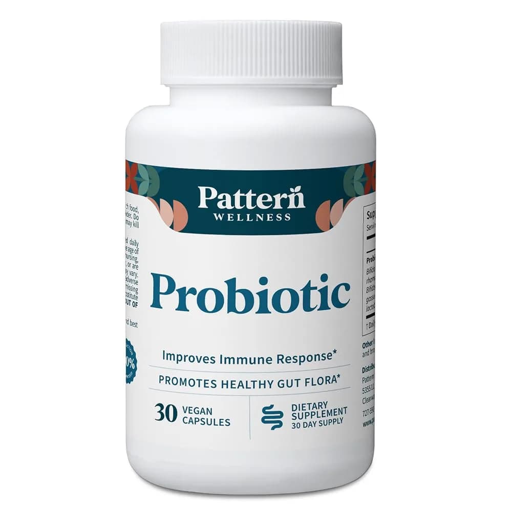 Pattern Wellness Probiotic Supplement – 30 Vegan Capsules | 51 Billion CFU for Gut & Immune Support - main product image