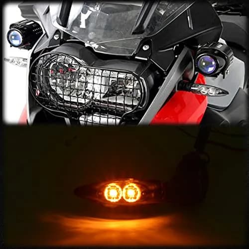 TUINCYN Motorcycle Turn Signal Light Rear LED Blinkers Indicators Compatible With BMW F650GS F700GS F800G F800R F800S F800ST HP2 Sport K1200R K1300R R1200GS R1200R G310GS G310R Amber (2 Pack) | Waterproof, Bright, Easy Install thumbnail 7