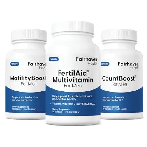 Fairhaven Health FertilAid Multivitamin, MotilityBoost & CountBoost Combo | Supports Male Fertility & Reproductive Health thumbnail 1