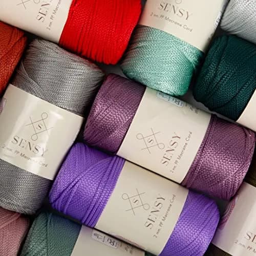 SENSY Premium Polyester Macrame Cord 2mm (754 ft / 230 m) Mustard | High Quality Crochet Bag Yarn thumbnail 9