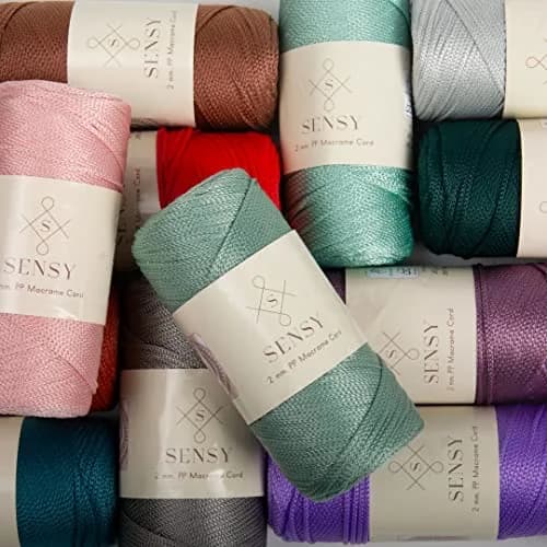S SENSY Premium Polyester Macrame Cord 2mm Plum | 230m (251 Yards) Sparkle Rope for Bags & Decor thumbnail 8