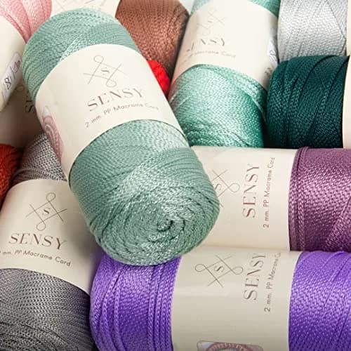 S SENSY 2mm Polyester Cord 251 Yards (230m) | Sage Color Macrame Rope for Bags & Decor thumbnail 7