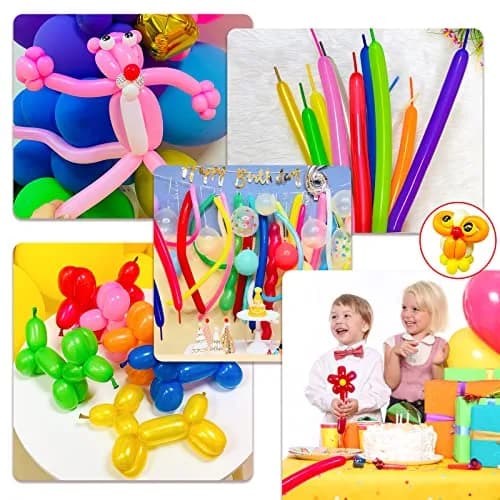 KUULBELA Red 260q Latex Twisting Balloons 100 Count | Thickened Latex for Animal Models & Party Decor thumbnail 7