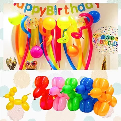 KUULBELA Black 100pcs Long Twisting Balloons | Thick Latex for Animal Models & Party Styling thumbnail 3