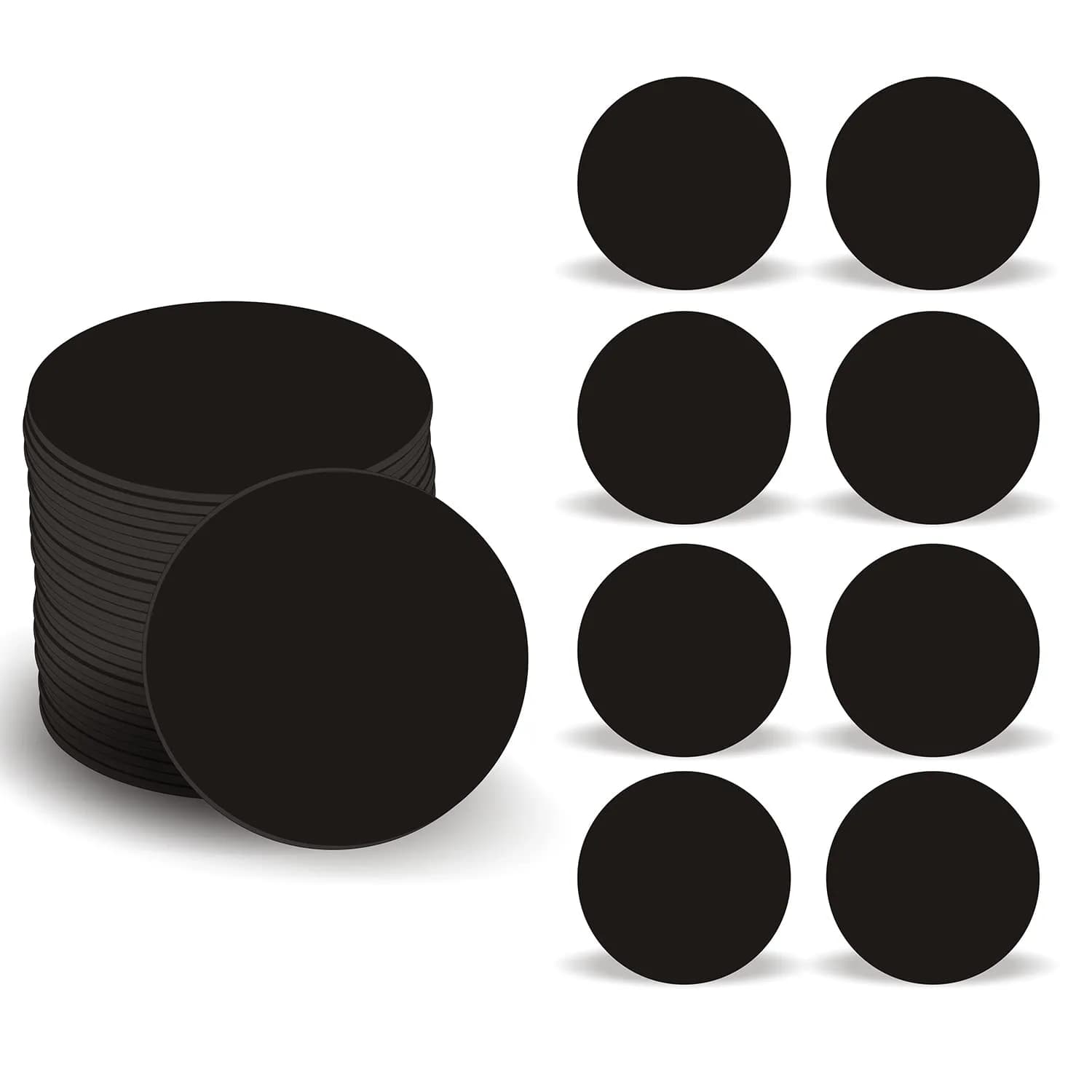 sanpopo NFC Tags Ntag215 50 pcs Waterproof Black | Programmable NFC Business Cards for iPhone & Android