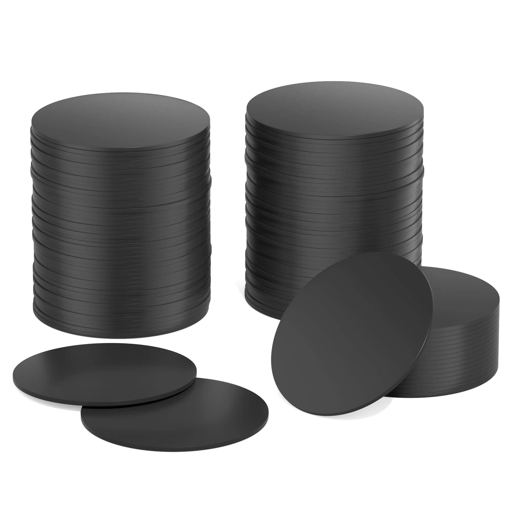 sanpopo Black NFC Cards 30PCS 25mm (1 Inch) Coin NFC Card | NTAG215 Chip with 504 Bytes Memory