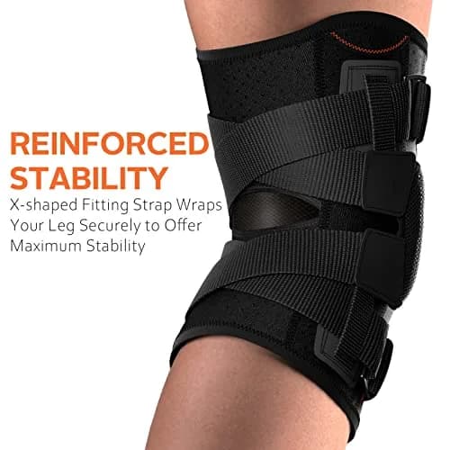 Omples Hinged Knee Brace Black Large | Orthopedic Brace with Side Stabilizers thumbnail 4