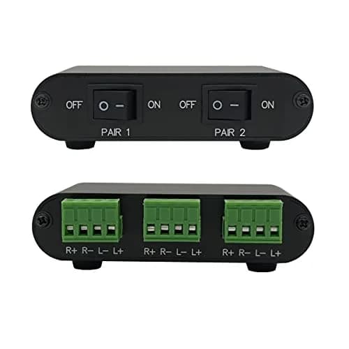 TENEALAY 2-Zone Speaker Selector Switch P21 | Control 2 Pairs of Speakers Simultaneously or Separately thumbnail 1