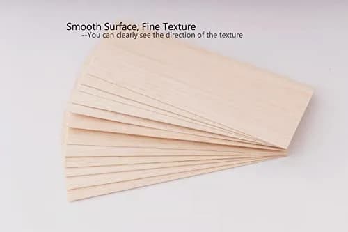iUoczi 12 Pack Balsa Wood Sheets 150x100x1.5mm | Unfinished Natural Craft Wood for Models & DIY thumbnail 5