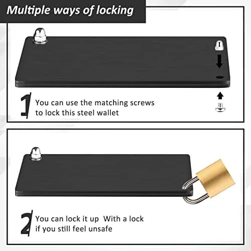 Hotop Black 4 Pack Crypto Seed Storage Metal Plates | Secure BIP39 Wallet Backup thumbnail 5