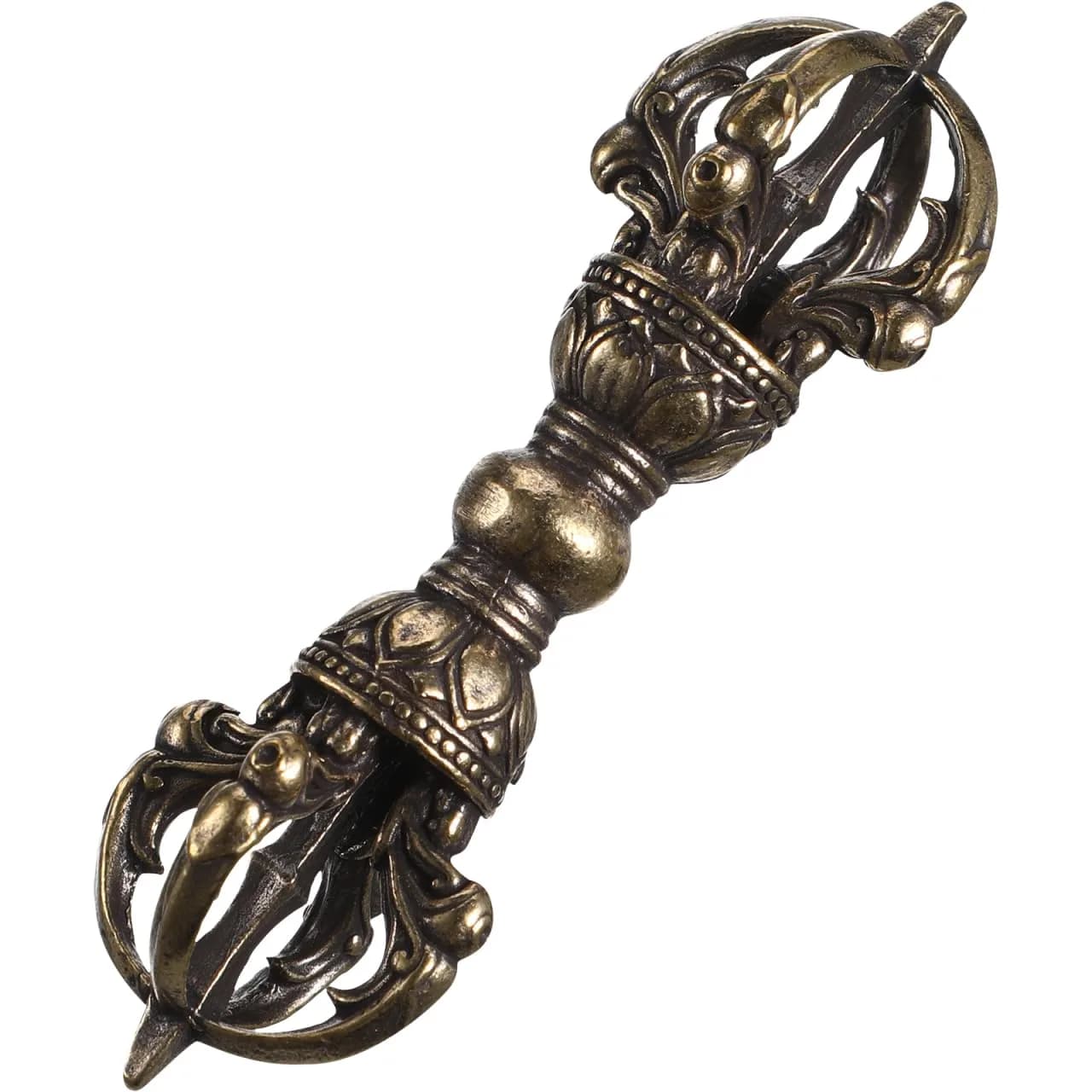 Homoyoyo Vintage Brass Vajra Pendant 8.85cm (3.48in) | Authentic Religious Decor