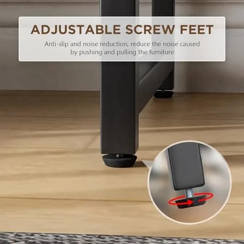PayLessHere 47 Inch Computer Desk Black | Modern Steel Frame & Water-Resistant Surface thumbnail 4