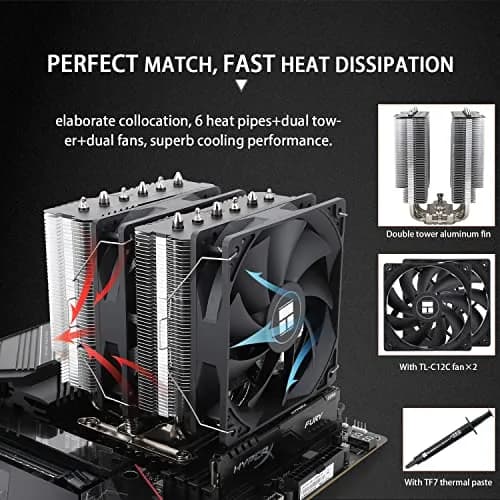 Thermalright Peerless Assassin 120 SE CPU Cooler 155mm Height | Dual 120mm PWM Fans, 6 Heat Pipes AGHP Technology thumbnail 5