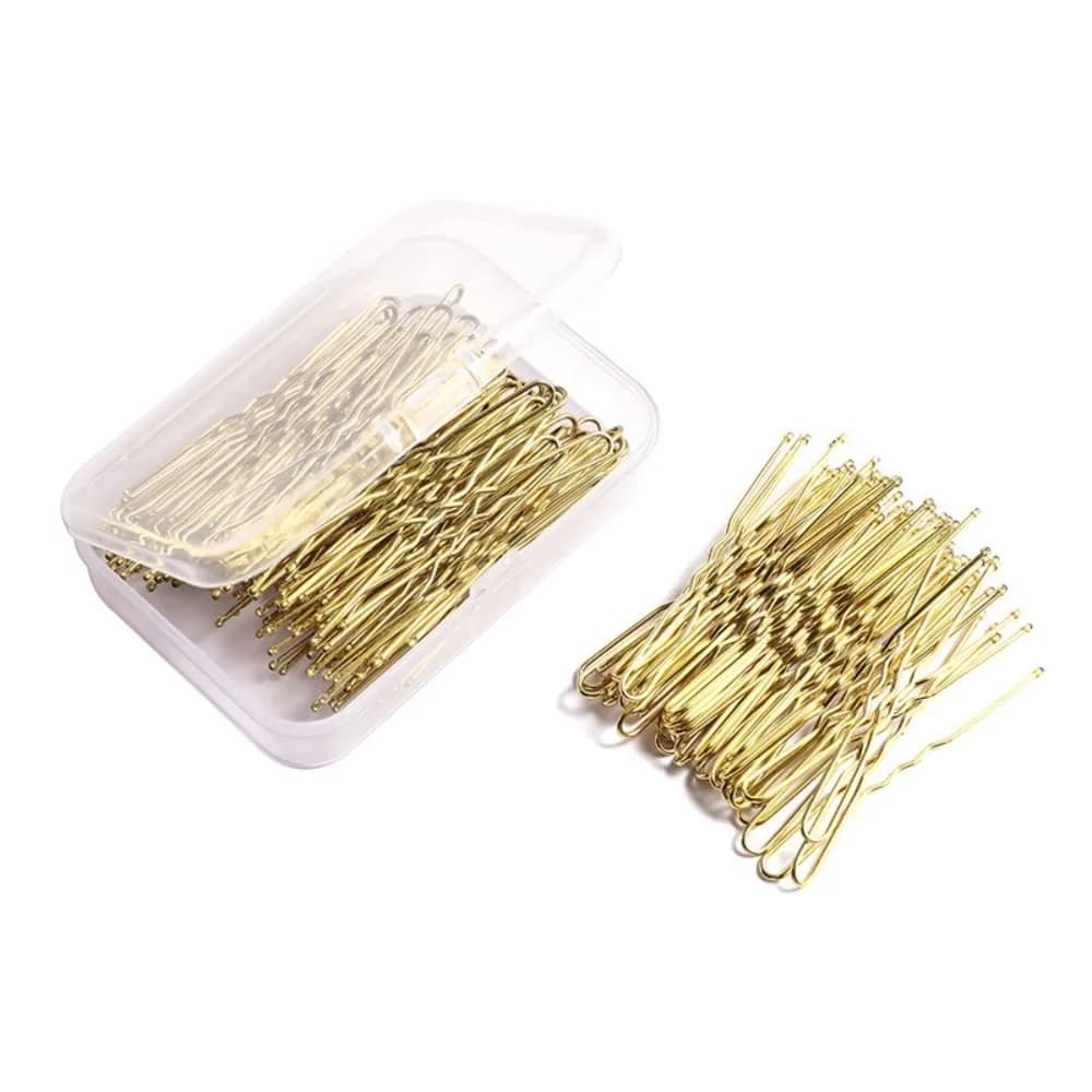 TAPBULL U Shaped Hair Pins for Buns - 120 Pack Gold Metal Hair Pins | Wedding Bridal Hair Accessories