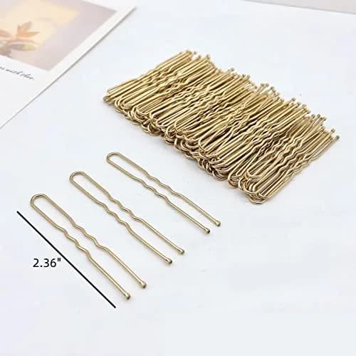 TAPBULL U Shaped Hair Pins for Buns - 120 Pack Gold Metal Hair Pins | Wedding Bridal Hair Accessories thumbnail 4