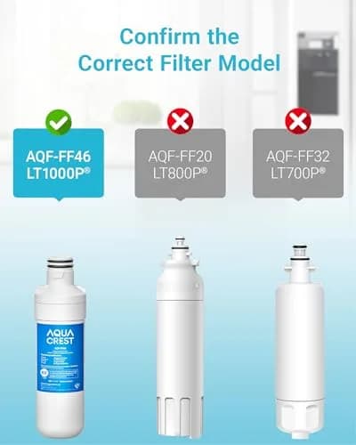 AQUA CREST LT1000PC Refrigerator Water Filter and Air Filter 4 Combo | NSF Certified 220V Compatible thumbnail 3