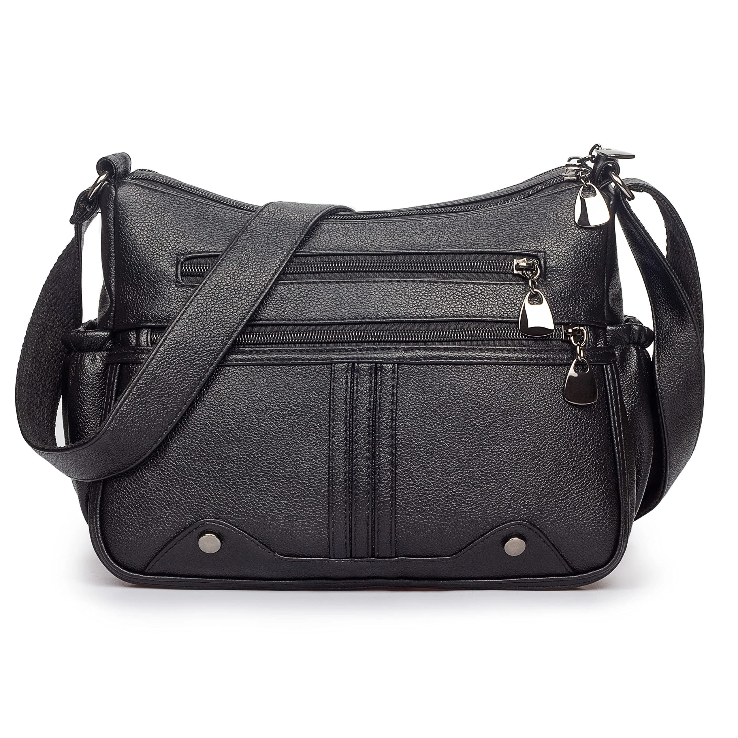 VOLGANIK ROCK Women PU Leather Shoulder Handbag Multi Pocket Crossbody Bag Medium Roomy - main product image