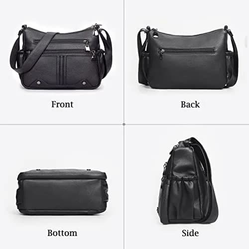 VOLGANIK ROCK Women PU Leather Shoulder Handbag Multi Pocket Crossbody Bag Medium Roomy thumbnail 7