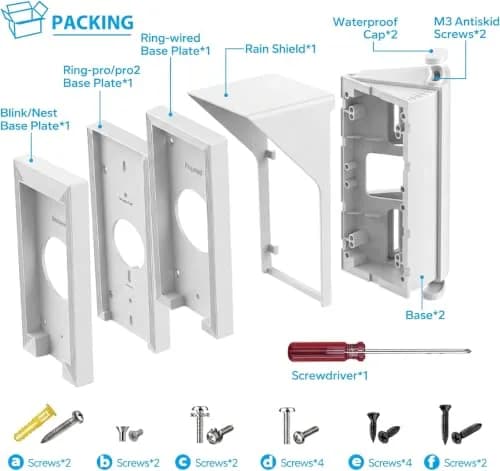 OLAIKE Adjustable Video Doorbell Wedge Mount Kit 15.6cm (6.1in) | Eliminates Blind Spots for Ring, Nest, Blink thumbnail 6