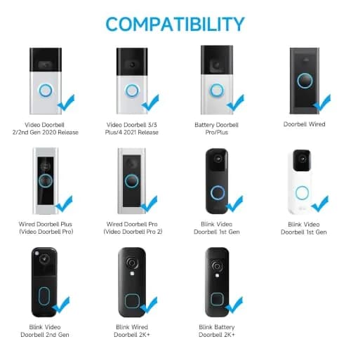 OLAIKE Adjustable Video Doorbell Wedge Mount Kit 15.6cm (6.1in) | Eliminates Blind Spots for Ring, Nest, Blink thumbnail 2