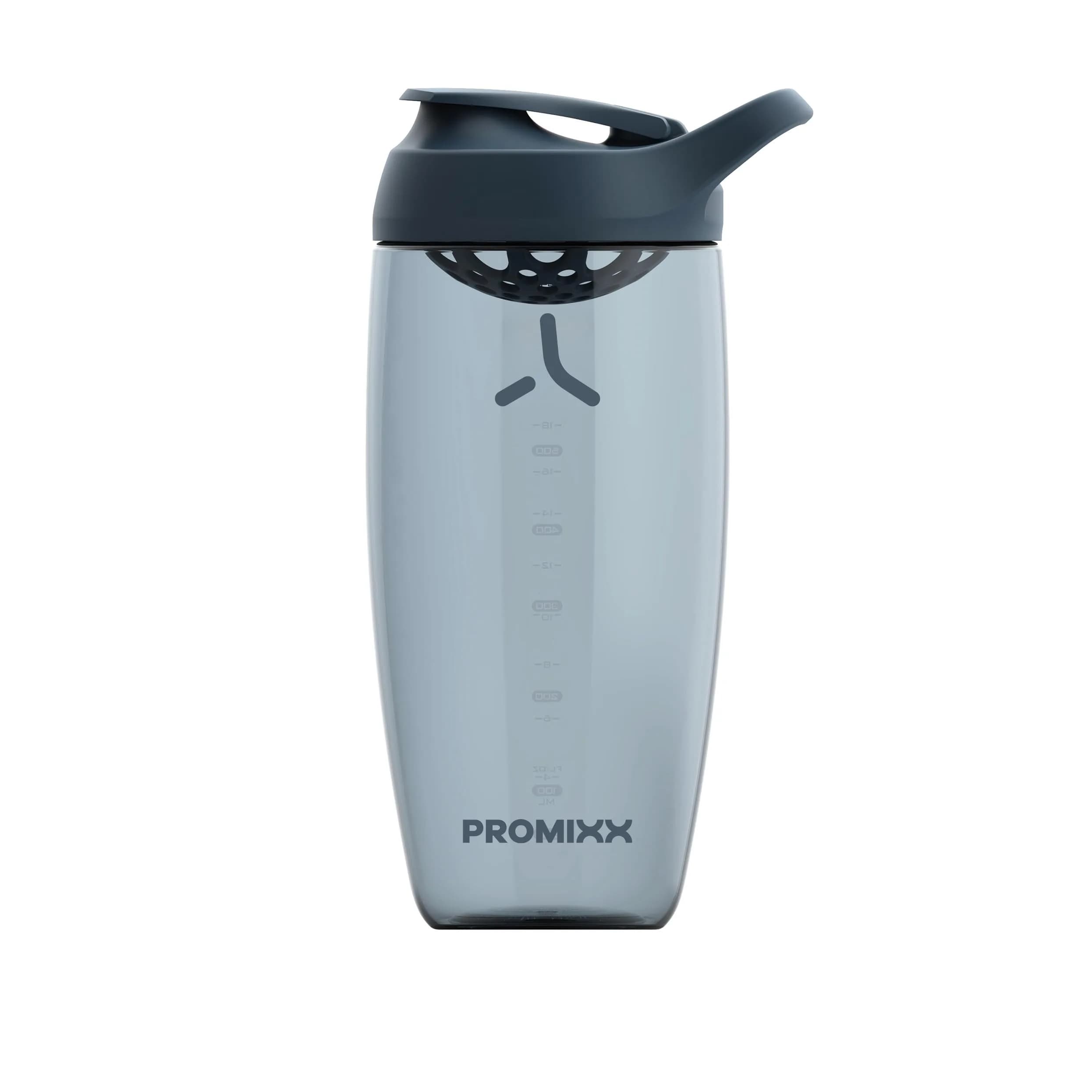 PROMIXX Pursuit Protein Shaker Bottle (24 oz) – Silent No-Ball Mixer, Leak-Proof, BPA/BPS & Phthalate-Free, Easy-Clean — Midnight Blue / 24 oz