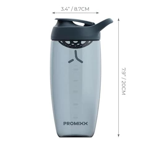 PROMIXX Pursuit Protein Shaker Bottle (24 oz) – Silent No-Ball Mixer, Leak-Proof, Ecozen, Easy-Clean, BPA/BPS & Phthalate-Free thumbnail 4