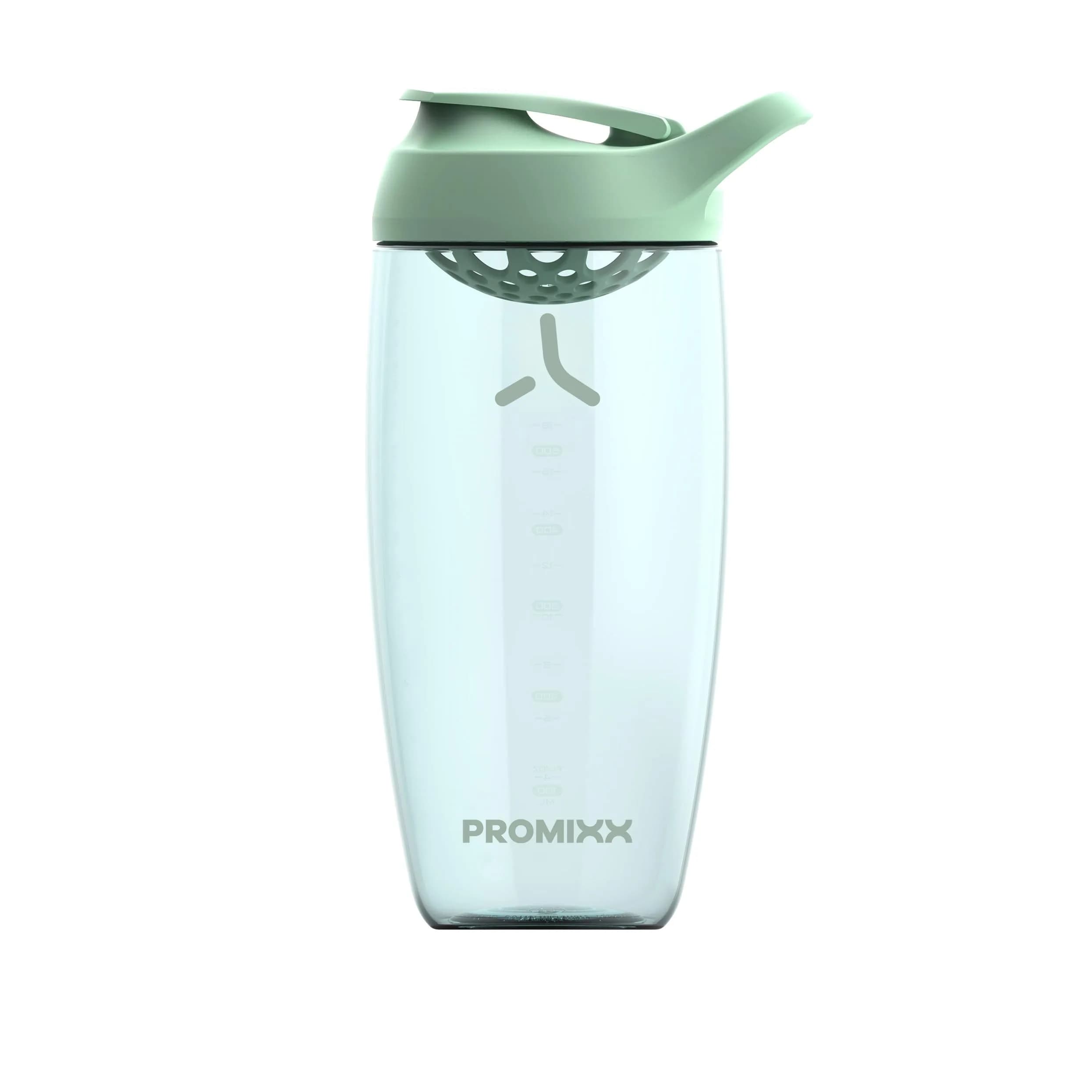 PROMIXX Pursuit Protein Shaker Bottle (24 oz) – Silent No-Ball Mixer, Leak-Proof, BPA/BPS & Phthalate-Free, Easy-Clean — Seagrass Green / 24 oz