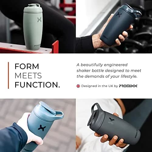 PROMIXX Pursuit Shaker Bottle 550ml (18.6 Fl Oz) | Insulated Stainless Steel for Cold Mixes thumbnail 3