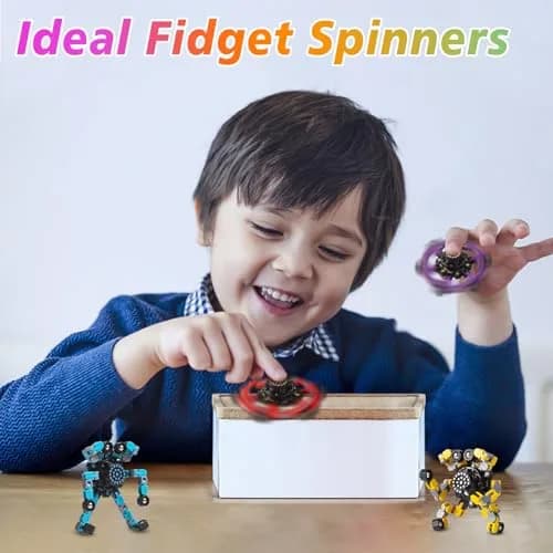 Gokeey Transformable Fidget Spinners 4-Pack | ASTM-Tested Educational Toy for Kids 3-14 thumbnail 2