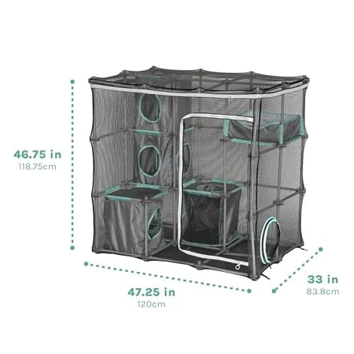 Kitty City Outdoor Catio Kit Large | Spacious Mesh Cat Playpen with Expandable Design thumbnail 2