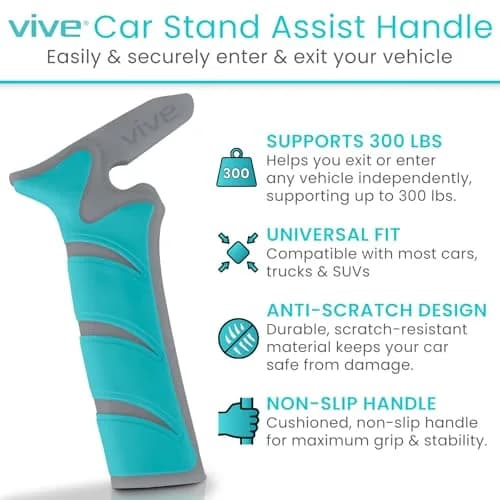 Vive Car Handle Assist for Elderly - 300 lb Capacity | Auto Grab Bar for Cars, Trucks, SUVs thumbnail 2