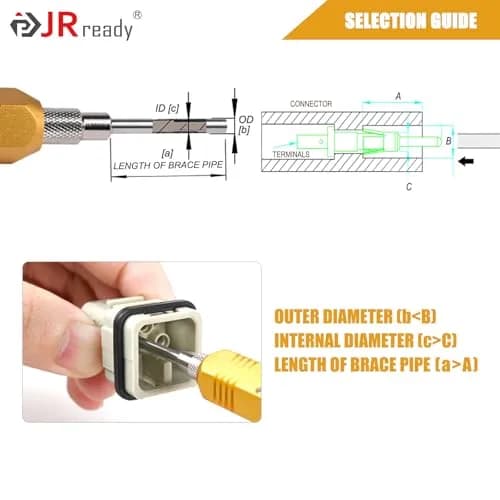 JRready DRK-HD10A HARTING Connector Pin Removal Tool Kit | 0.102" Tube ID thumbnail 5