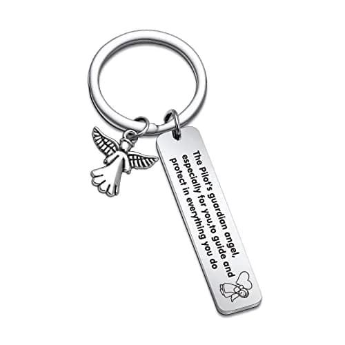NOTHERS RSZOTW Pilot Prayer Keychain | Stainless Steel Travel Jewelry thumbnail 1
