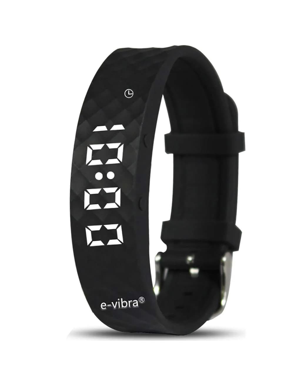 e-vibra Potty Training Watch Silent Vibrating Alarm Reminder Blue | 10cm-22.5cm Wrist — Black