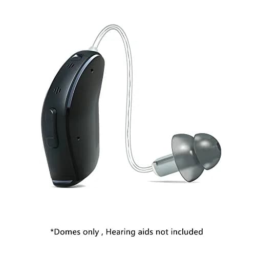 AroneMom Hearing Aids Domes Small Medium Large | Silicone Power Domes for Resound Sure Fit RIC & Open Fit BTE Hearing Amplifier, Smoky Power, Mix 6 thumbnail 2