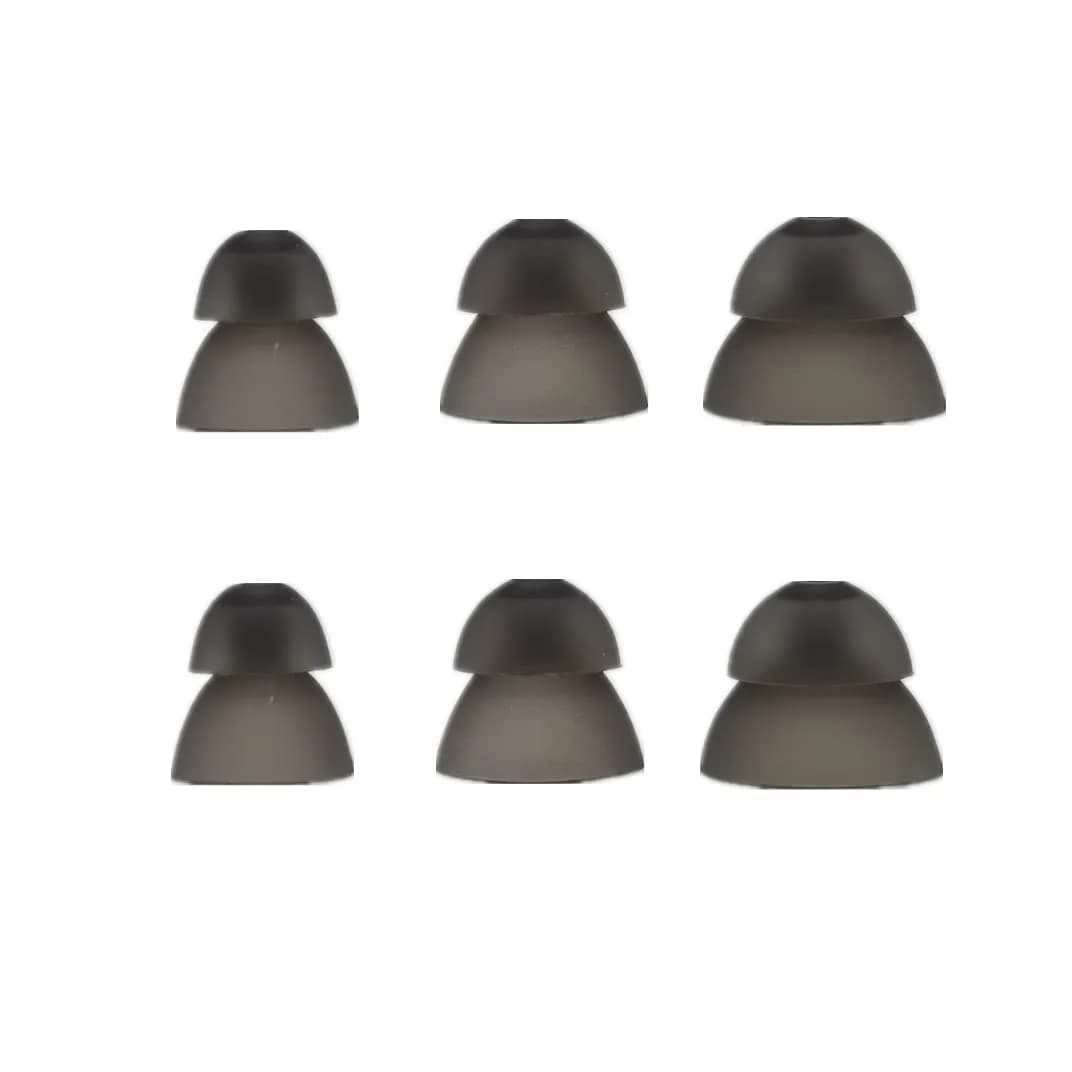 AroneMom Hearing Aids Domes Large 10 Count Smoky Silicone Comfort Fit
