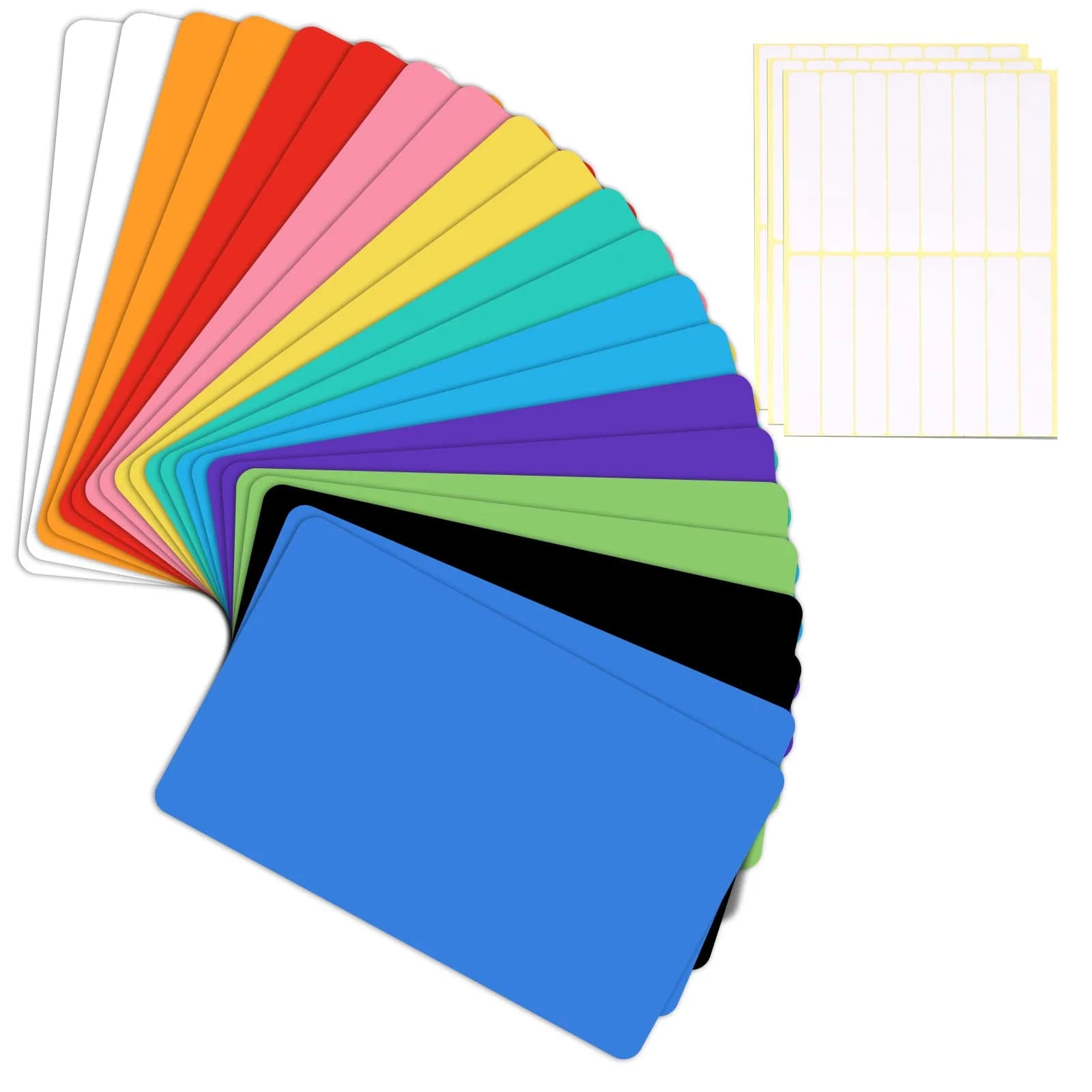 Ioffersuper 22Pcs Library Book Dividers Assorted Colors 6"x 12" | Organize Shelves & Find Books Fast - main product image