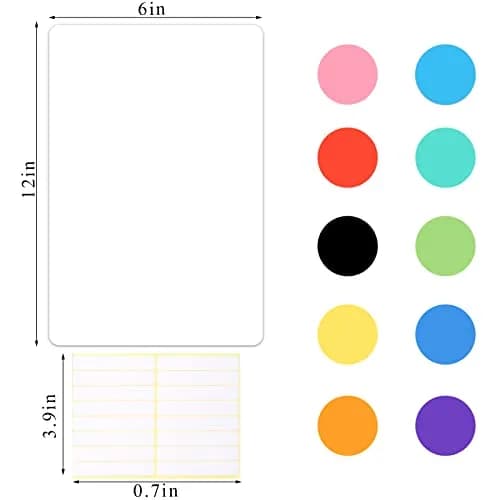 Ioffersuper 22Pcs Library Book Dividers Assorted Colors 6"x 12" | Organize Shelves & Find Books Fast thumbnail 2