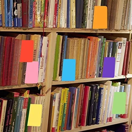 Ioffersuper 22Pcs Library Book Dividers Assorted Colors 6"x 12" | Organize Shelves & Find Books Fast thumbnail 3