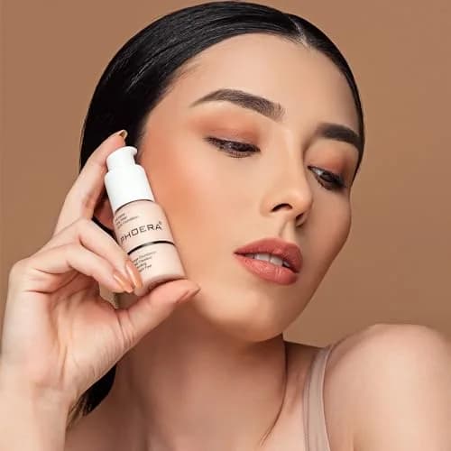 PHOERA Matte Liquide Foundation Full Coverage Set with Kabuki Brushes & Sponges (Buff Beige) | 30ml (1.01 Fl Oz) thumbnail 6