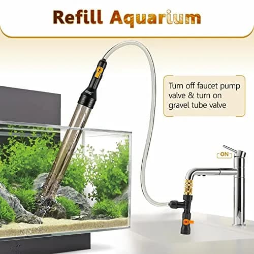 hygger Aquarium Water Change Kit with Metal Faucet Connector 25FT | Easy Gravel Vacuum & Drain thumbnail 4