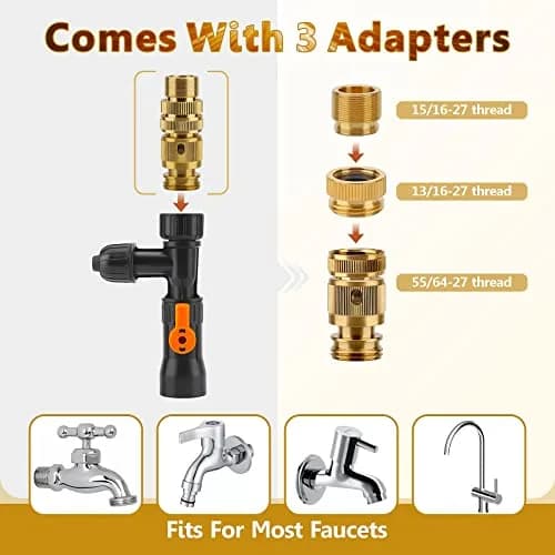 hygger Aquarium Water Change Kit with Metal Faucet Connector 25FT | Easy Gravel Vacuum & Drain thumbnail 3