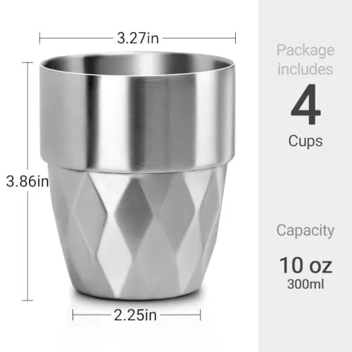 Beasea Stainless Steel Cup, 10 oz | Double Wall Insulated Metal Tumbler (300ml) thumbnail 3