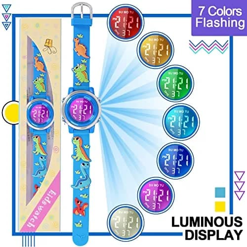 Viposoon Kids Digital Watch for Boys 3-10 Years | Waterproof, Shockproof, Easy Read thumbnail 5