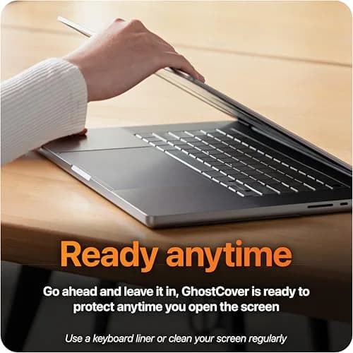 UPPERCASE GhostCover Ultra Thin Keyboard Protector for MacBook Pro 14"/16" & Air 13"/15" M1-M5, Clear | US ANSI Layout thumbnail 6